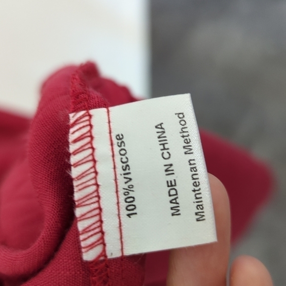 Zesica Smock Cottagecore Maxi Dress Red Sz Medium cottagecore summer bohemian - Picture 11 of 12